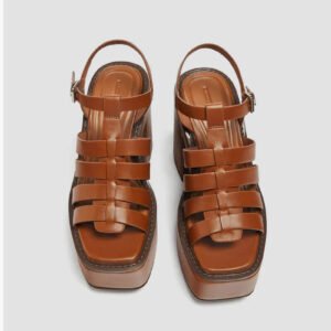 Platform cage sandals